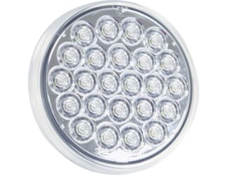 Buyers Products 5624324 4" 24 LED Clear Round Back-Up Light with Grommet and PL2 Plug 