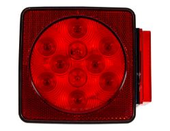Buyers Products 5625117 5" 17 LED Red Stop/Turn/Tail Light w/ License Plate Light (For Trailers Under 80" Wide) - BUY 5625117