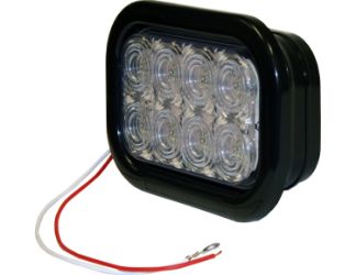 Buyers Products 5625332 5-1/3" 32 LED Clear Rectangular Backup Light with Grommet and PL2 Plug 