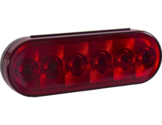 Buyers Products 5626156 6" 6 LED Red Oval Stop/Turn/Tail Light w/ PL3 Plug 
