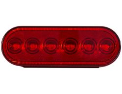 Buyers Products 5626156 6" 6 LED Red Oval Stop/Turn/Tail Light w/ PL3 Plug - BUY 5626156