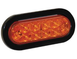 Buyers Products 5626210 6-1/2" 10 LED Amber Oval Turn Signal with Grommet and PL3 Plug - BUY 5626210