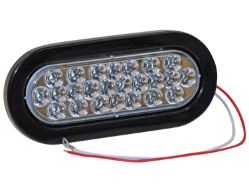 Buyers Products 5626324 6-1/2" 24 LED Clear Oval Back-Up Light with Grommet and PL2 Plug - BUY 5626324