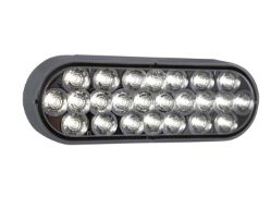 Buyers Products 5626324 6-1/2" 24 LED Clear Oval Back-Up Light with Grommet and PL2 Plug - BUY 5626324