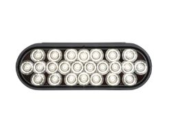 Buyers Products 5626324 6-1/2" 24 LED Clear Oval Back-Up Light with Grommet and PL2 Plug - BUY 5626324