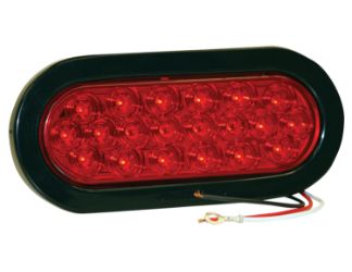 Buyers Products 5626520 6-3/8" 20 LED Red Oval Stop/Turn/Tail Light with Grommet and PL3 Plug 