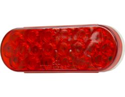 Buyers Products 5626520 6-3/8" 20 LED Red Oval Stop/Turn/Tail Light with Grommet and PL3 Plug - BUY 5626520