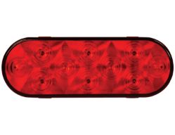 Buyers Products 5626551 6-1/2" 10 LED Red Oval Stop/Turn/Tail Light Amp-Style Plug - BUY 5626551