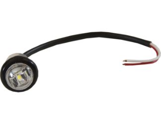 Buyers Products 5627532 3/4" Round Clear 1 LED Marker - Hard Wired with Stripped Leads 