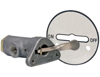 Buyers Products 6451000 Toggle Air Valve with Faceplate - 174 PSI - 1/8" NPT Ports 