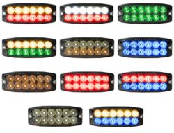 Buyers Products 8890400 5" 12 Amber Ultra Thin Dual Row Strobe LEDs 