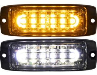 Buyers Products 8890600 4" 6 LED Amber Ultra Thin Wide Angle Strobe Light 