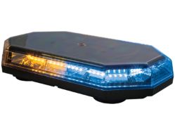 Buyers Products 8891068 12-24V DC Amber/Blue LED Octagonol Mini Light Bar - BUY 8891068