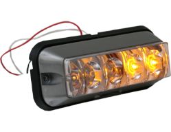 Buyers Products 8891105 4-7/8" 2-Amber, 2-Clear LED Rectangular Strobe Light - BUY 8891105