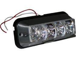 Buyers Products 8891105 4-7/8" 2-Amber, 2-Clear LED Rectangular Strobe Light - BUY 8891105