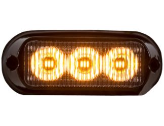 Buyers Products 8891120 4" 3 LED Amber Surface Mount Mini Strobe Light 
