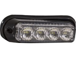 Buyers Products 8891131 4-3/4" 4 LED Clear Surface Mount Mini Strobe Light - BUY 8891131