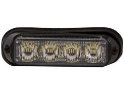 Buyers Products 8891131 4-3/4" 4 LED Clear Surface Mount Mini Strobe Light - BUY 8891131