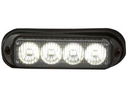Buyers Products 8891131 4-3/4" 4 LED Clear Surface Mount Mini Strobe Light - BUY 8891131
