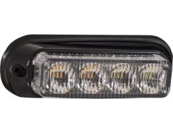 Buyers Products 8891132 4-3/4" 2-Amber, 2-Clear LED Surface Mount Mini Strobe Light - BUY 8891132