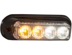 Buyers Products 8891132 4-3/4" 2-Amber, 2-Clear LED Surface Mount Mini Strobe Light - BUY 8891132