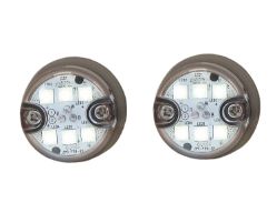 Buyers Products 8891325 Dual Clear LED "Hidden" Push-On Strobe Light - 25 ft. Cable - BUY 8891325