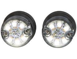 Buyers Products 8891327 Dual Amber/Clear LED "Hidden" Push-On Strobe Light - 25 ft. Cable - BUY 8891327