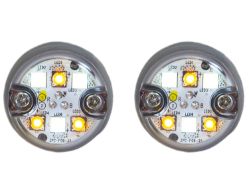 Buyers Products 8891327 Dual Amber/Clear LED "Hidden" Push-On Strobe Light - 25 ft. Cable - BUY 8891327