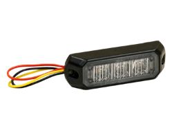 Buyers Products 8891401 3.4" 3 LED Clear Rectangular Surface Mount Mini Strobe Light - BUY 8891401
