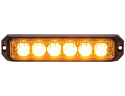 Buyers Products 8891500 5" 6 LED Amber Aluminum Mini Strobe Light Surface Mount - BUY 8891500