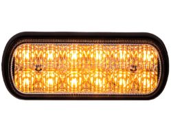 Buyers Products 8891602 5" 6-Amber, 6-Clear LED Rectangular Strobe Light Surface Mount - BUY 8891602