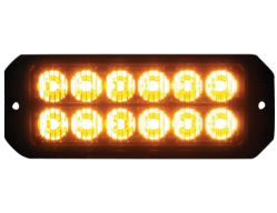 Buyers Products 8891709 5" 12 LED Amber/Green Aluminum Mini Strobe Surface Mount - BUY 8891709