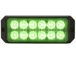 Buyers Products 8891709 5" 12 LED Amber/Green Aluminum Mini Strobe Surface Mount - BUY 8891709
