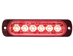 Buyers Products 8891900 4.4" 6 LED Amber Aluminum Thin Mount Horizontal Strobe Light - BUY 8891900