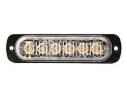 Buyers Products 8891904 4.4" 6 LED Blue Aluminum Thin Mount Horizontal Strobe Light - BUY 8891904
