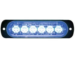 Buyers Products 8891900 4.4" 6 LED Amber Aluminum Thin Mount Horizontal Strobe Light - BUY 8891900