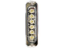 Buyers Products 8891910 4.4" 6 LED Amber Aluminum Thin Mount Vertical Strobe Light - BUY 8891910