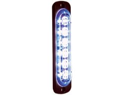 Buyers Products 8891914 4.4" 6 LED Blue Aluminum Thin Mount Vertical Strobe Light - BUY 8891914