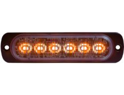 Buyers Products 8892106 4.5" 6 Amber/6 Red Horizontal Dual Color LED Strobe Lights 