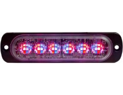 Buyers Products 8892106 4.5" 6 Amber/6 Red Horizontal Dual Color LED Strobe Lights - BUY 8892106