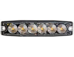 Buyers Products 8892201 5.14" 6 LED Clear Thin Mount Horizontal Strobe Light - BUY 8892201