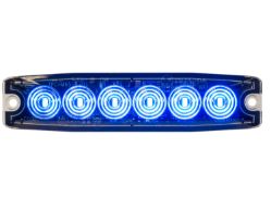 Buyers Products 8892204 5.14" 6 LED Blue Thin Mount Horizontal Strobe Light - BUY 8892204