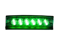 Buyers Products 8892209 5.1" 6 LED Green Thin Mount Horizontal Strobe Light - BUY 8892209