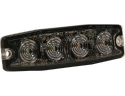 Buyers Products 8892242 4.38" 4 LED Amber/Clear Ultra- Thin Strobe Light - BUY 8892242
