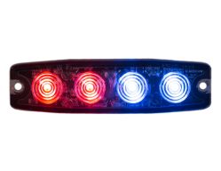 Buyers Products 8892245 4.38" 4 LED Red/Blue Ultra- Thin Strobe Light - BUY 8892245