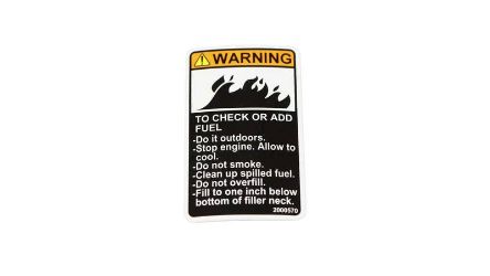 Bobcat 2000570 Warning Fuel Picture Label 