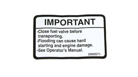 Bobcat 2000571 Important Label 