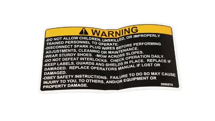 Bobcat 2000575 Warning Label 