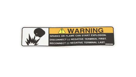 Bobcat 2000590 Battery Warning Label 