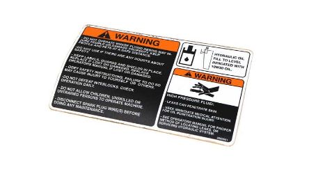 Bobcat 2000661 Hydraulic Tank Warn Label 